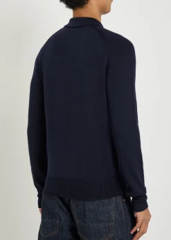 Merino wool polo jumper