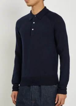 Merino wool polo jumper