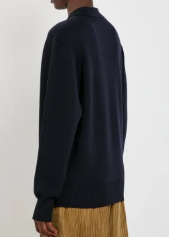Merino wool polo jumper