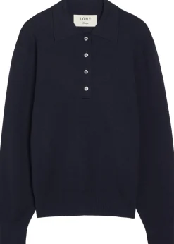 Merino wool polo jumper