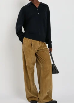 Merino wool polo jumper