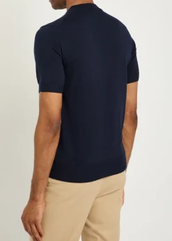 Merino wool polo shirt