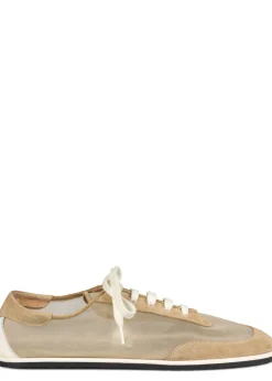 Mesh and suede sneakers