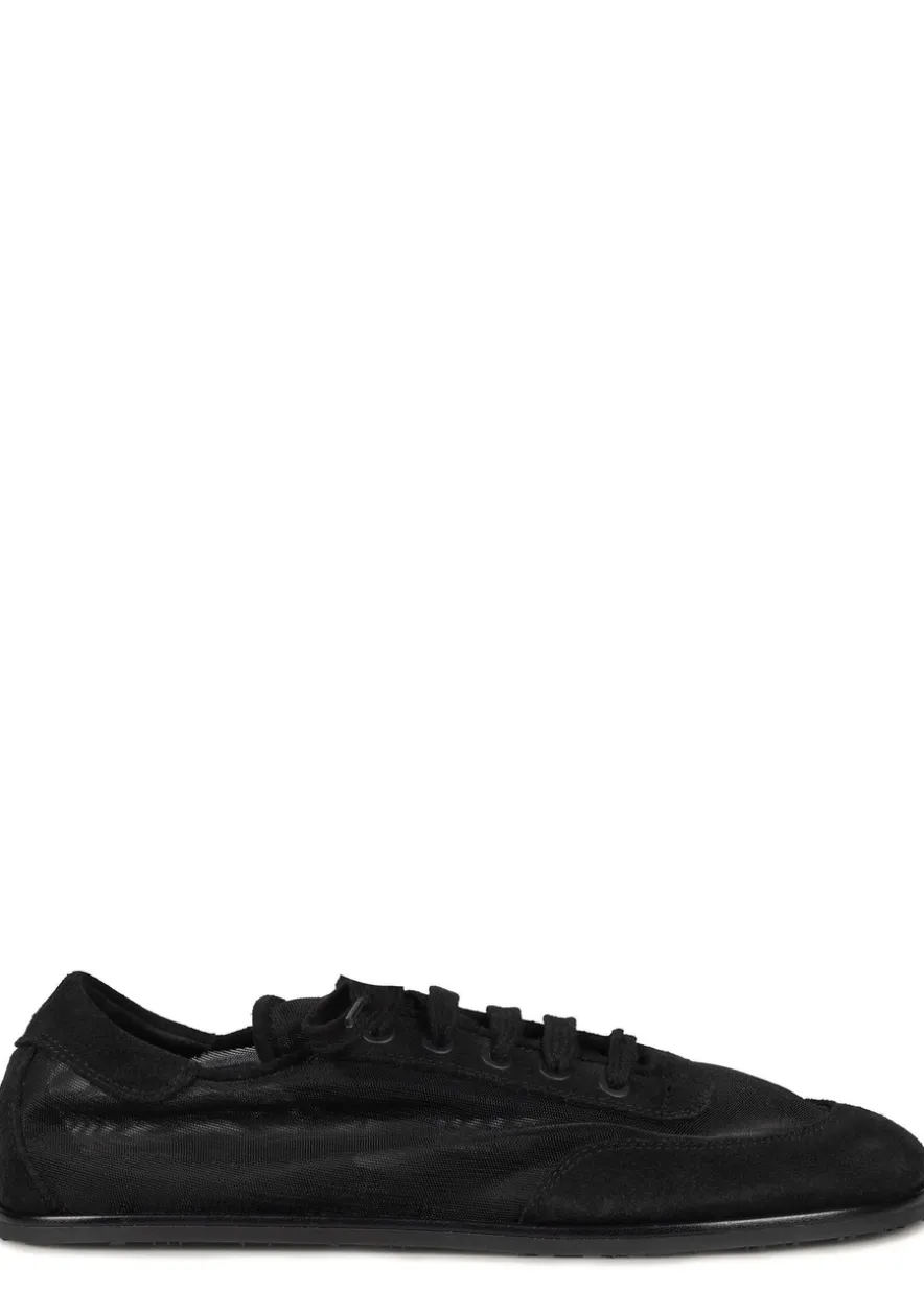 Mesh and suede sneakers