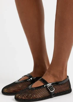 Mesh ballet flats