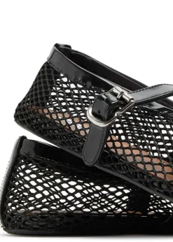 Mesh ballet flats