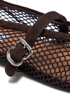 Mesh ballet flats