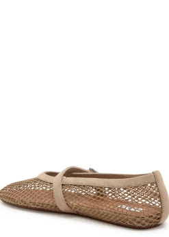 Mesh ballet flats