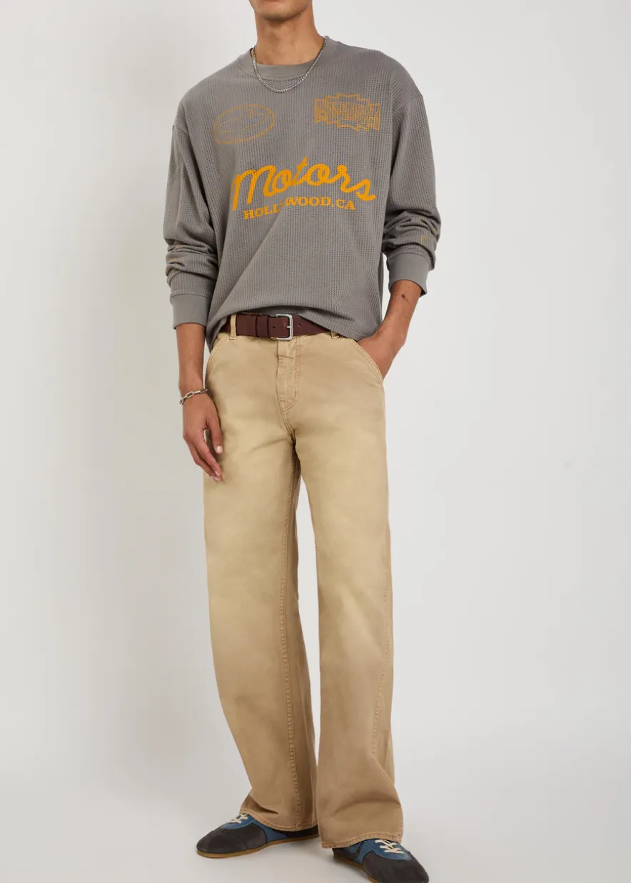 Mesh Motors printed cotton-mesh T-shirt