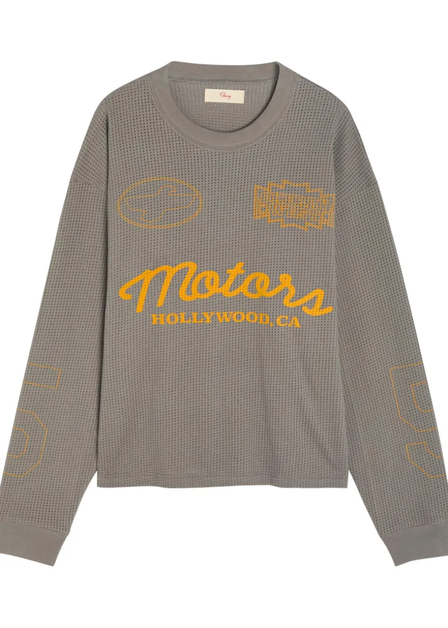 Mesh Motors printed cotton-mesh T-shirt