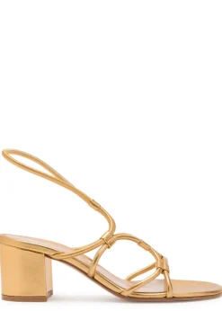 65 metallic nappa leather sandals