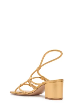 65 metallic nappa leather sandals