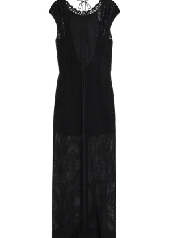 Metaya bead-embellished crochet maxi dress