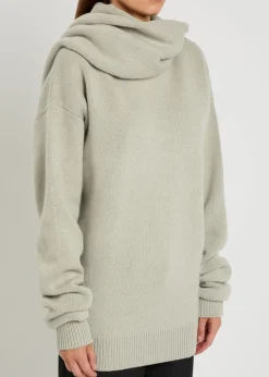 Mia scarf-effect cashmere jumper
