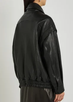 Micah grained leather jacket