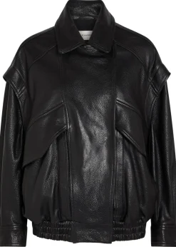 Micah grained leather jacket