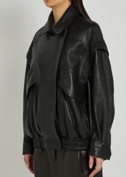 Micah grained leather jacket