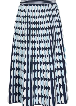 Micah scalloped knit midi skirt