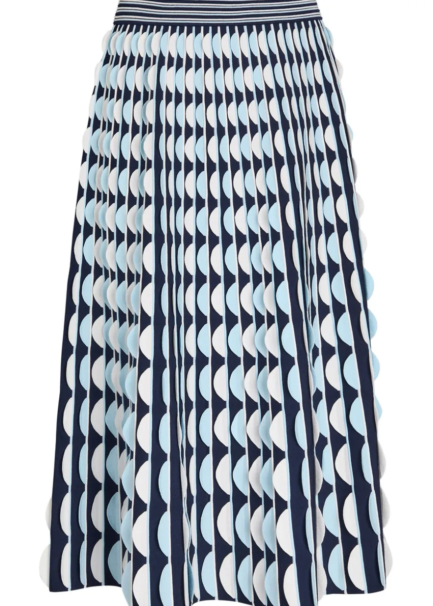 Micah scalloped knit midi skirt