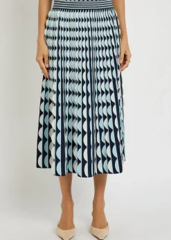 Micah scalloped knit midi skirt