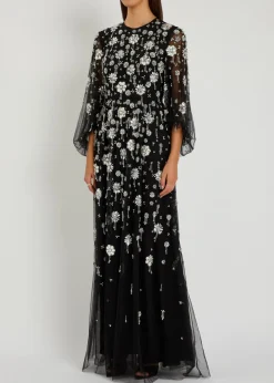 Micheline crystal-embellished tulle gown