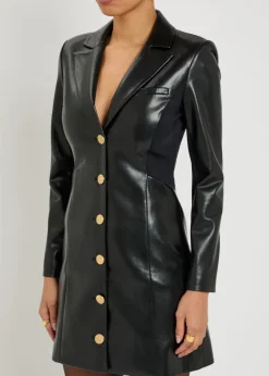 Michelle faux leather mini blazer dress