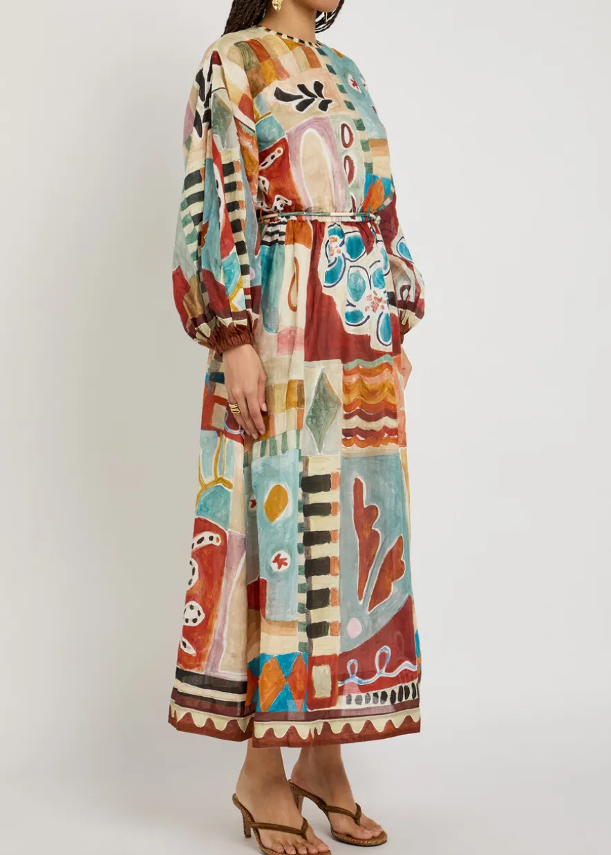 Michelle printed woven maxi dress