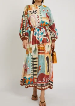 Michelle printed woven maxi dress