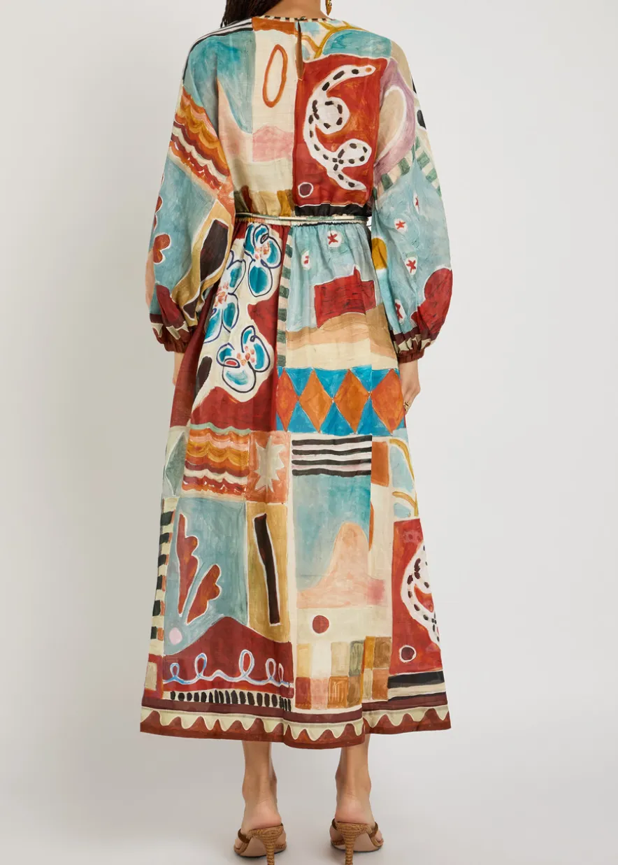 Michelle printed woven maxi dress