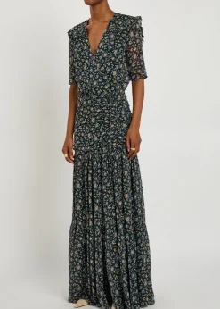 Mick floral-print silk maxi dress