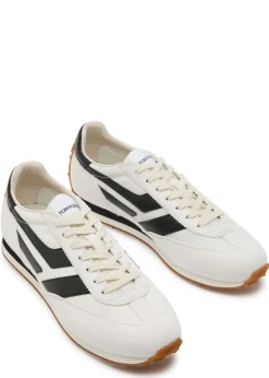 Mick panelled mesh-knit sneakers