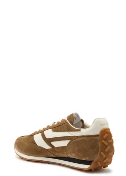 Mick panelled suede sneakers