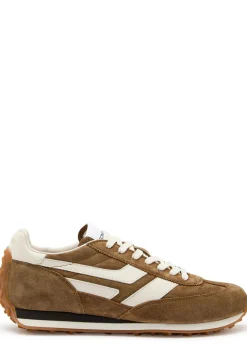 Mick panelled suede sneakers