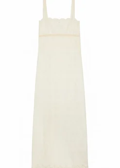 Mila embroidered cotton midi dress