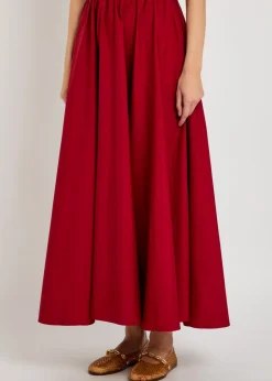 Milano stretch-cotton maxi skirt