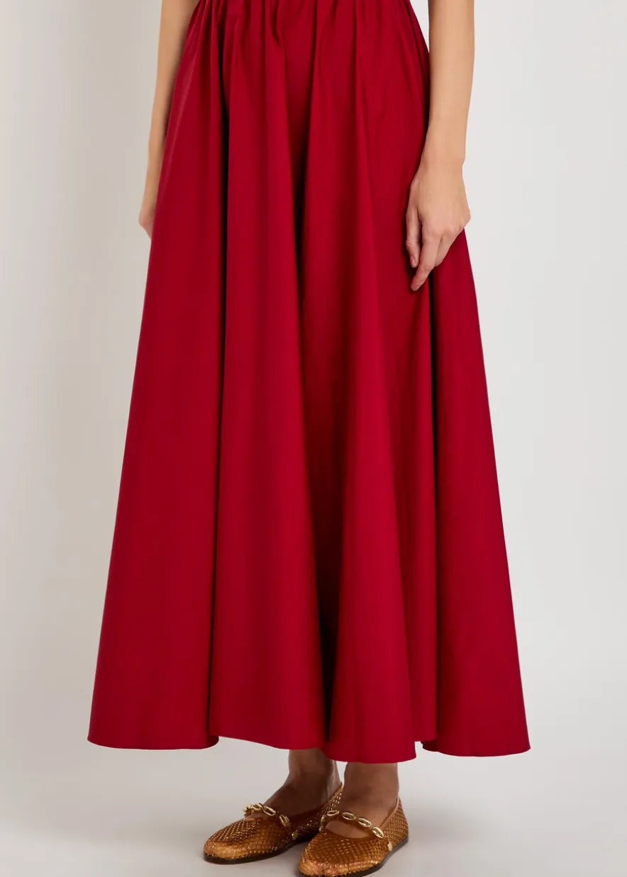 Milano stretch-cotton maxi skirt