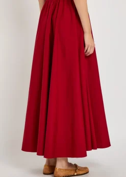Milano stretch-cotton maxi skirt