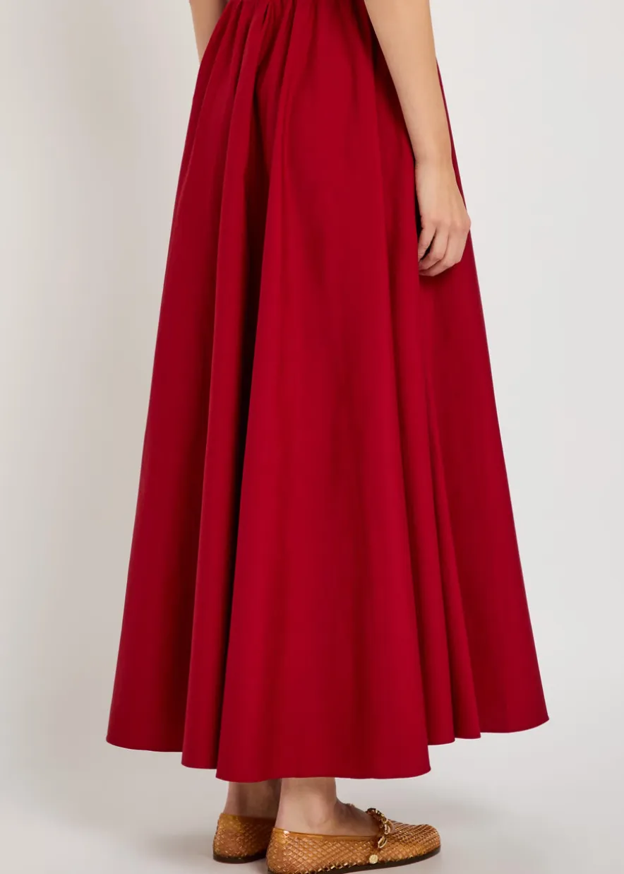 Milano stretch-cotton maxi skirt