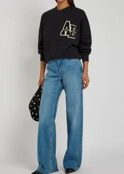 Miles appliquéd cotton sweatshirt