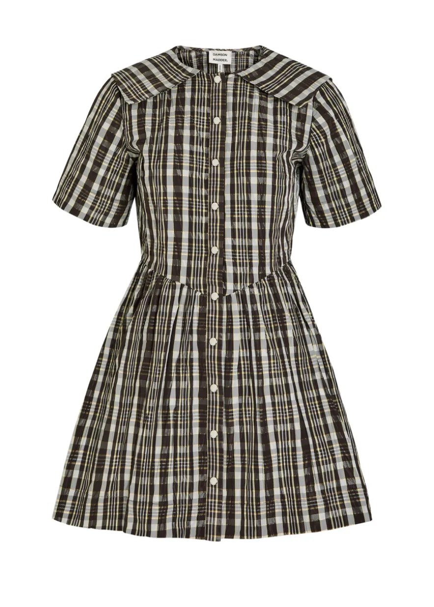 Miley checked taffeta mini dress