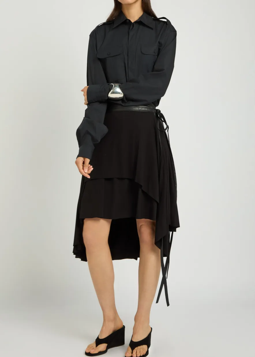 Military cotton-poplin shirt