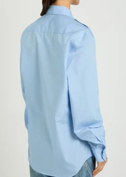Military cotton-poplin shirt