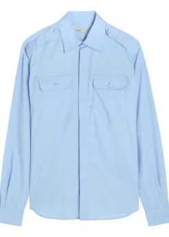Military cotton-poplin shirt