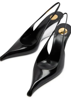 Miller 90 leather wedge slingback sandals