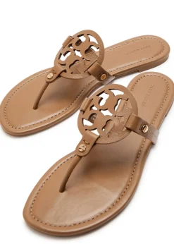 Miller logo leather flip flops