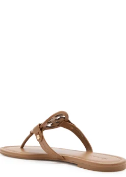 Miller logo leather flip flops