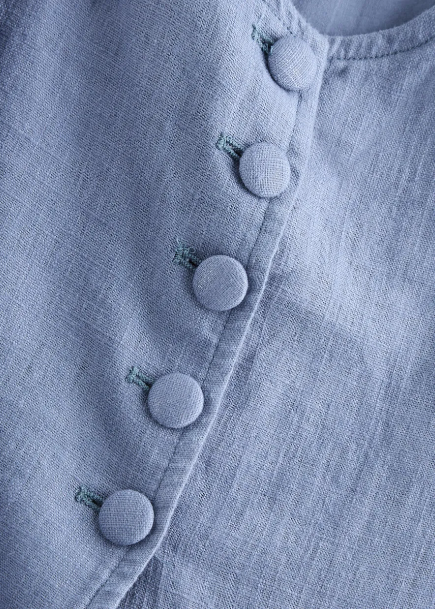 Millie linen-blend waistcoat