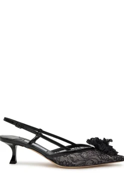 Mimmi 50 lace slingback pumps