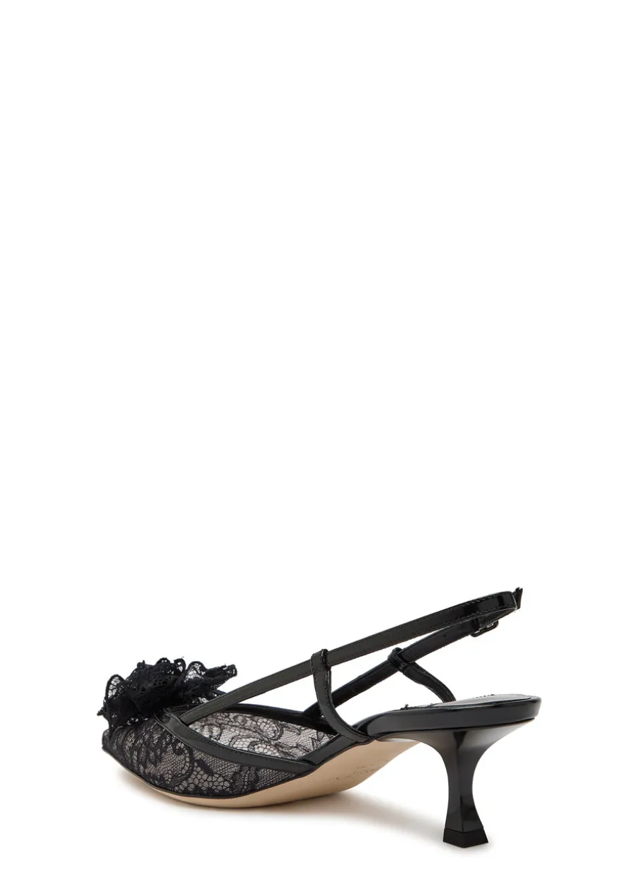 Mimmi 50 lace slingback pumps