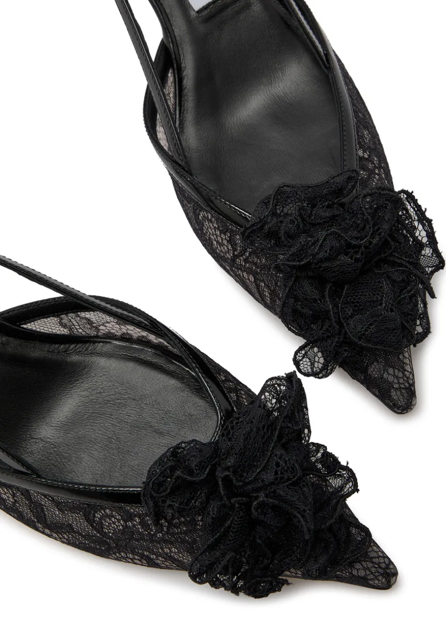 Mimmi 50 lace slingback pumps